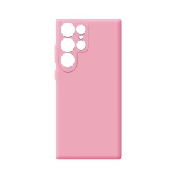 Capa de Silicone com Moldura de Câmera para Samsung Galaxy S22 Ultra Rosa Capa de Silicone com Moldura de Câmera para Samsung Galaxy S22 Ultra Rosa